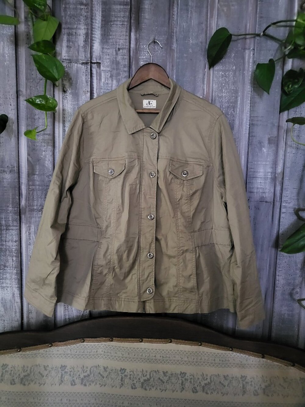 JC Jeans Utility Jacket Plus Size 2X Cotton
